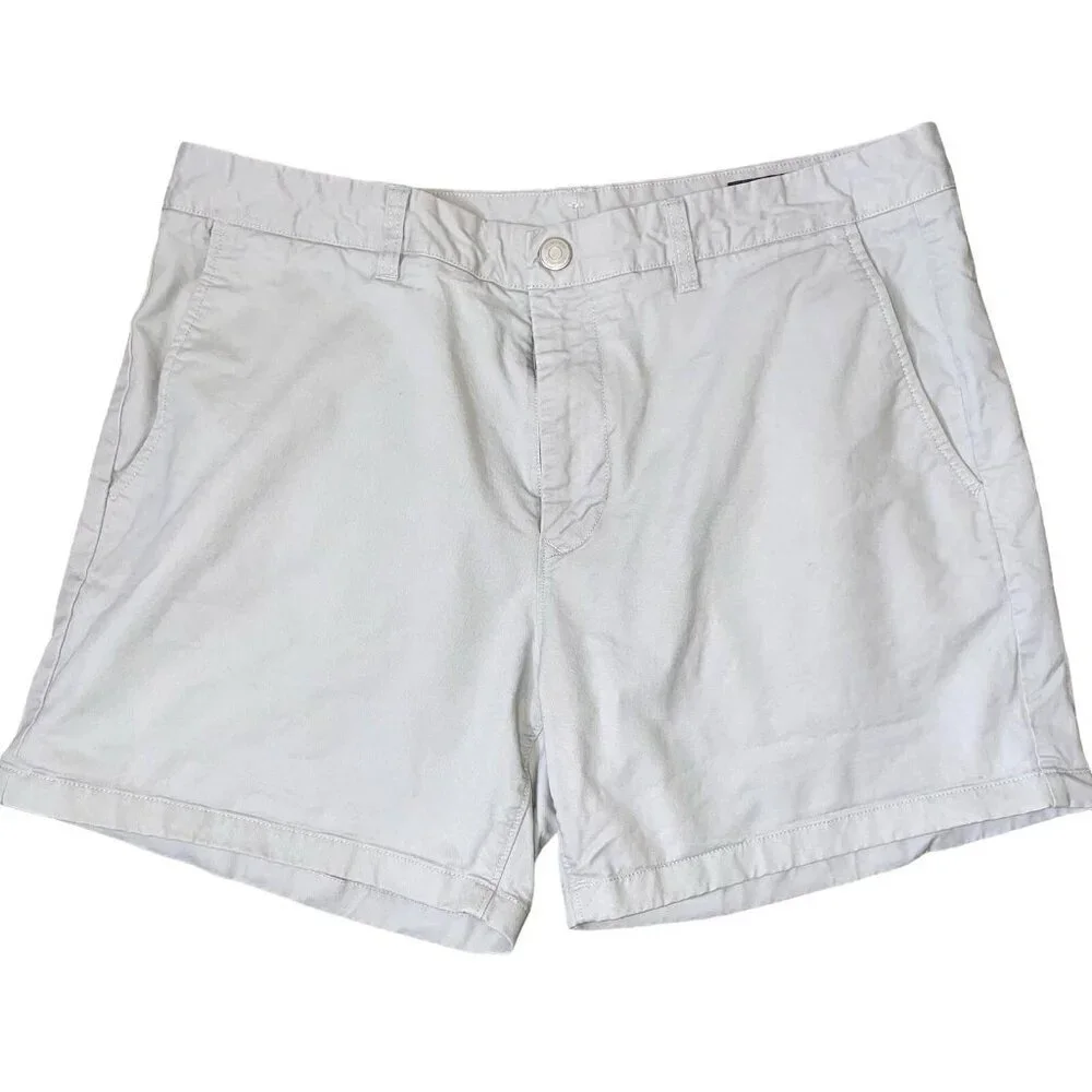 Bonobos shorts tan/khaki mid-rise cotton blend safari pockets SZ 35